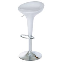 Barová židle AUB-9002 bílá/plast chrom  AUB-9002 WT